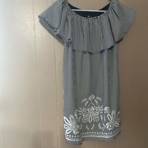 Womens off the shoulder dress.